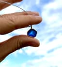 Ciondolo onda vetrino blu - miniatura 1